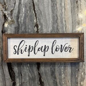 Kirklands Shiplap Lover Sign - Brown and Black